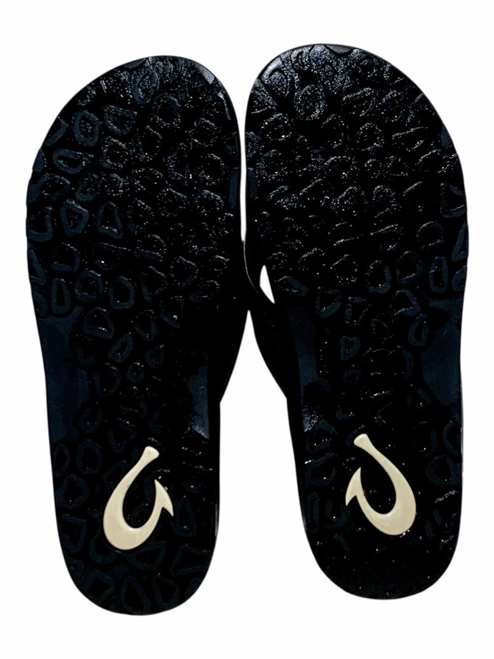 Olukai Black Leather Ohana Flip Flop/Slipper/Sandals sz 16 - Picture 3 of 4